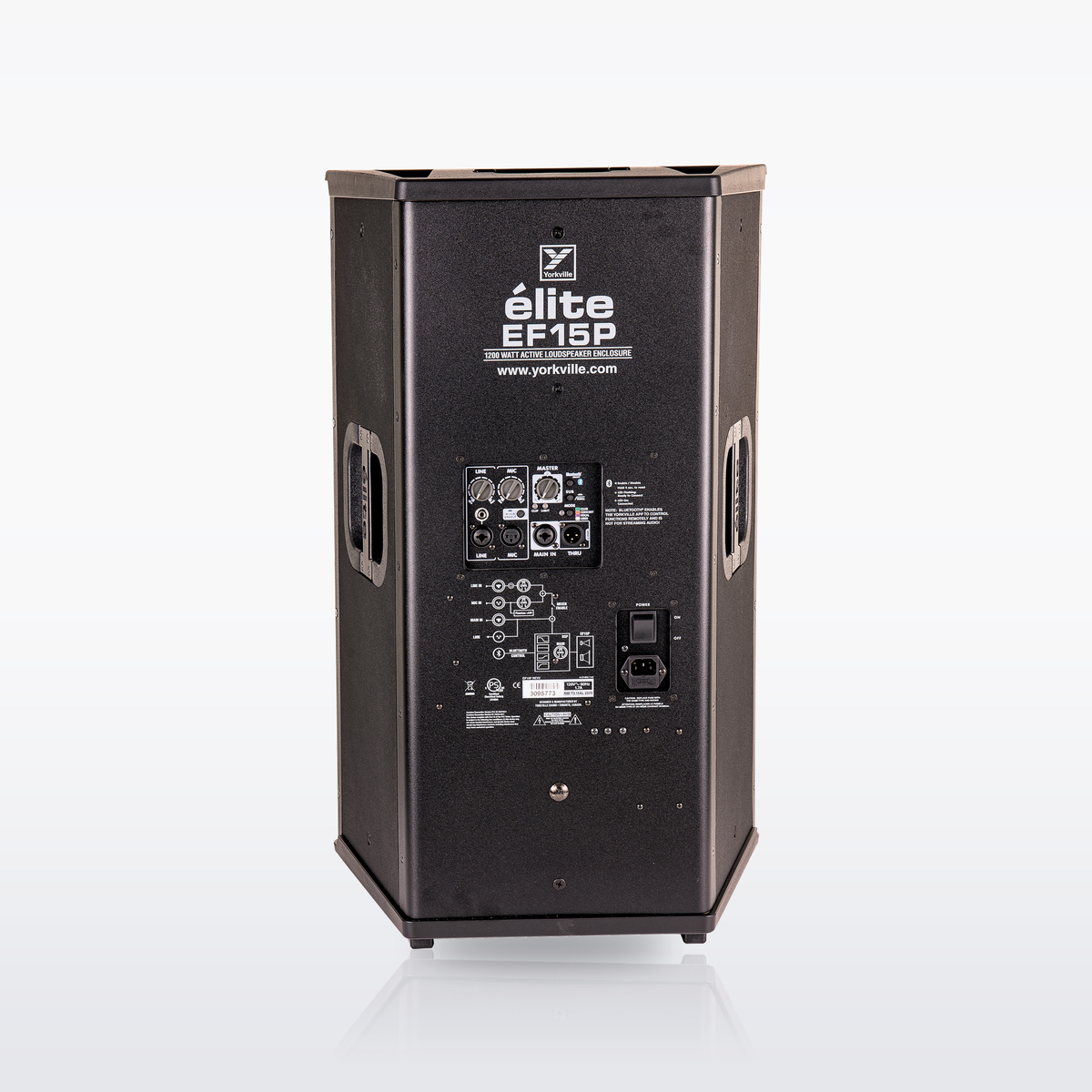 Yorkville EF15P Elite powered loudspeaker, rear view