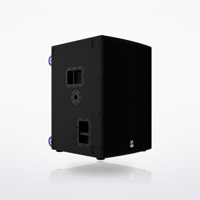 Yorkville EL18S powered subwoofer, angled view with side handles