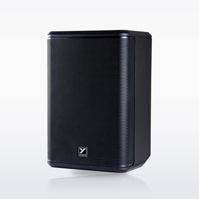 Yorkville EXM Pro10 battery-powered PA speaker, three-quarter right view