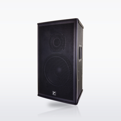 Yorkville EXM Pro12 battery-powered PA speaker, three-quarter right view