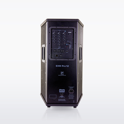 Yorkville EXM Pro12 battery-powered PA speaker, rear view