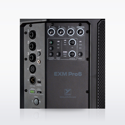 Yorkville EXM Pro6 rear mixer panel detail