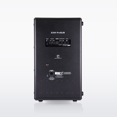 Yorkville EXM ProSub battery-powered subwoofer, rear panel