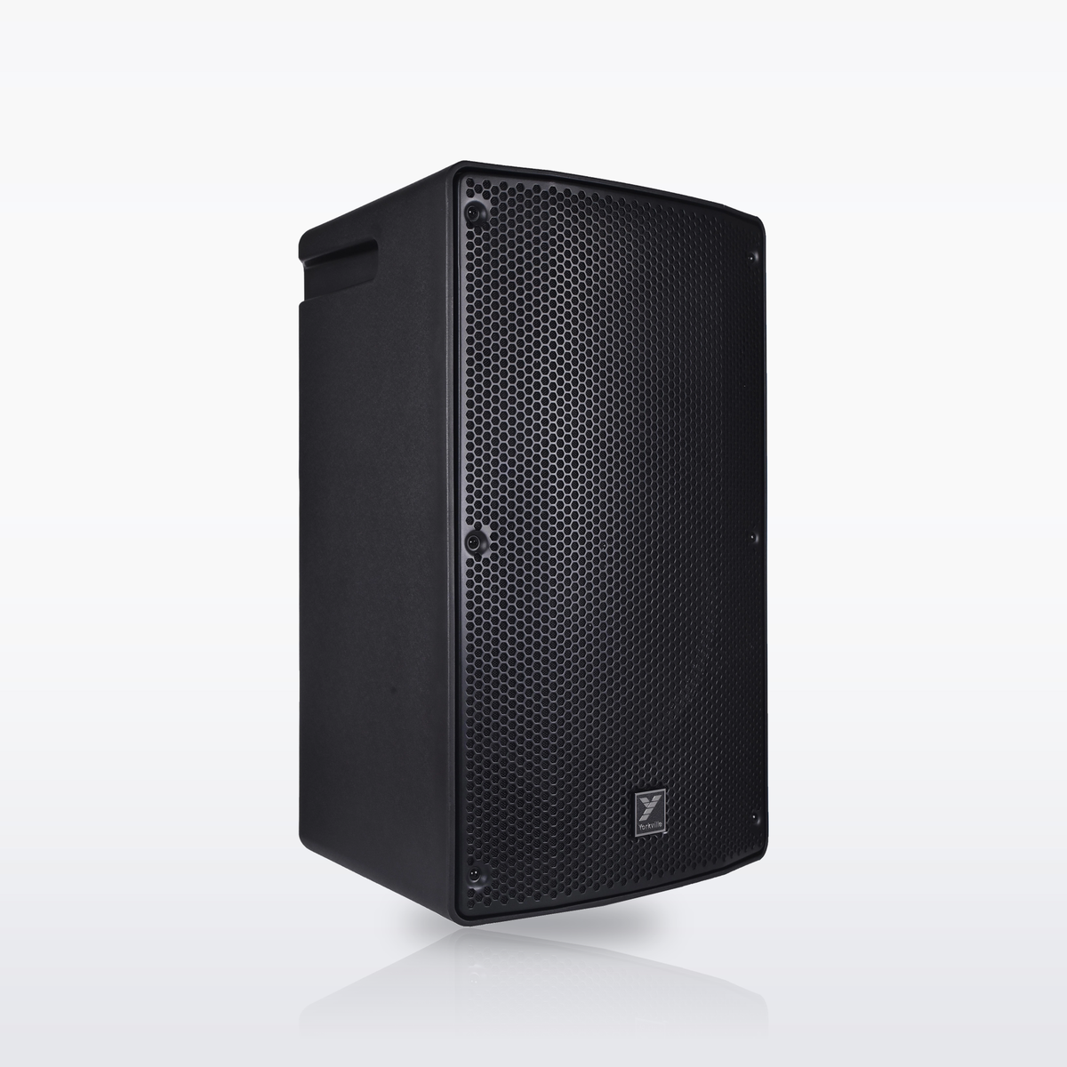 Yorkville YXL10 unpowered loudspeaker, angled view