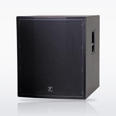 Yorkville YXL18SP powered subwoofer, angled view